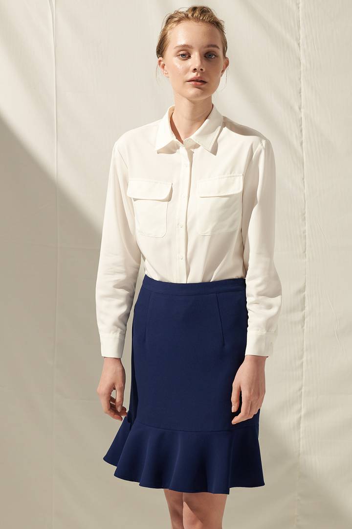 SST&C Women'S White Pocket Off Shoulder Casual Shirt | 7662103003  (Outlet)_3