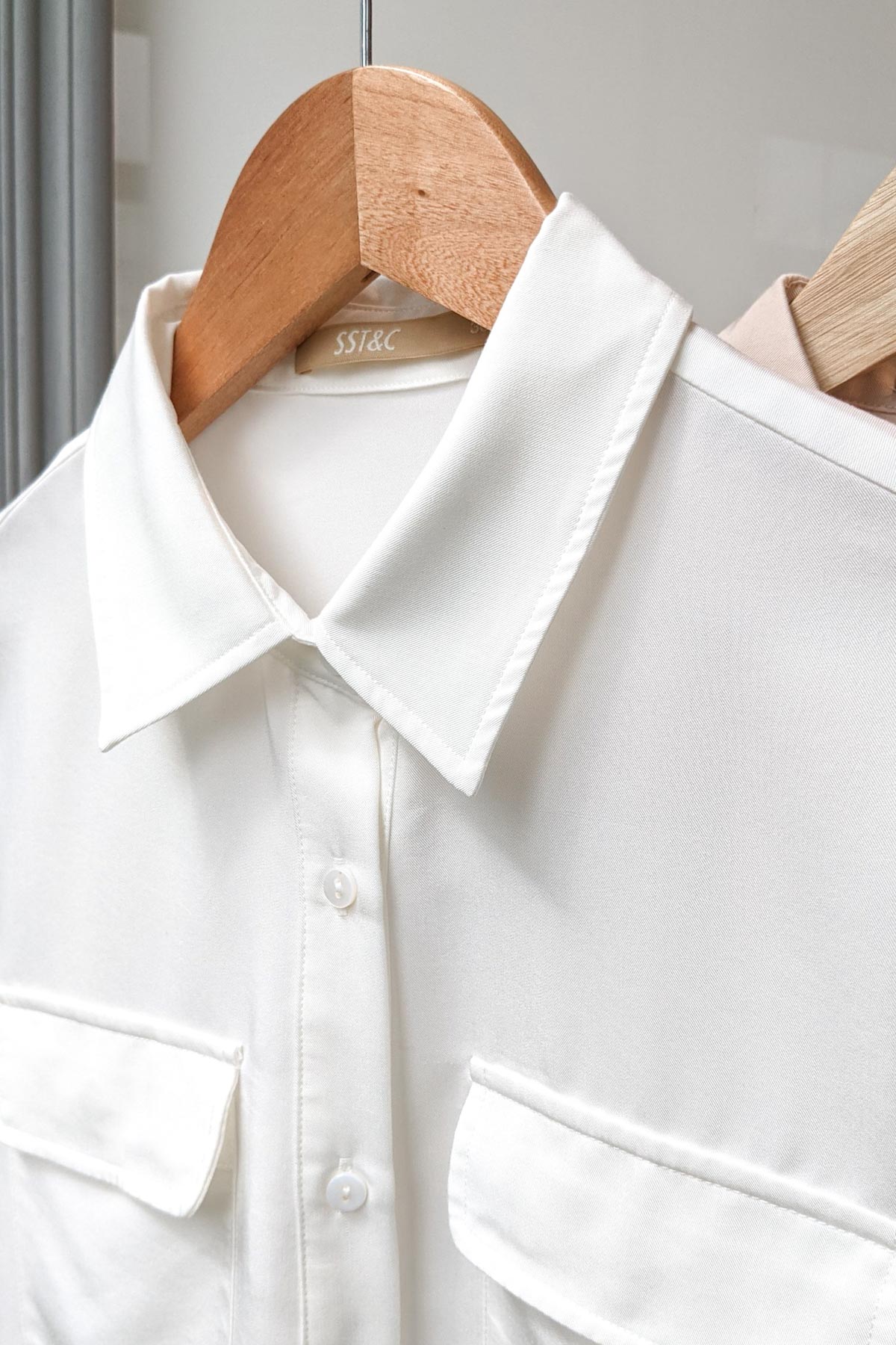 SST&C Women'S White Pocket Off Shoulder Casual Shirt | 7662103003  (Outlet)_9