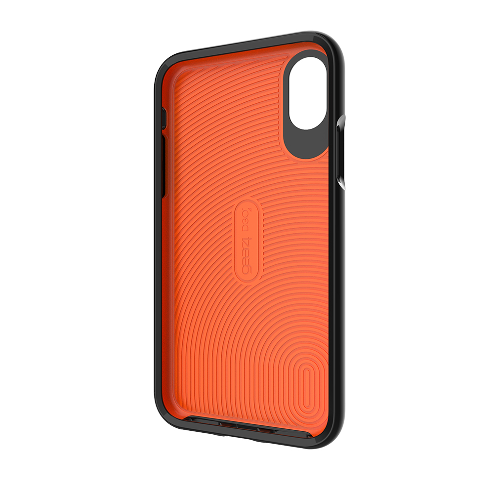 Gear4【iPhone Xs Max 6.5吋】D3O® Battersea 巴特西黑橘條紋-抗菌頂級軍規(5米)防摔保護殼_2