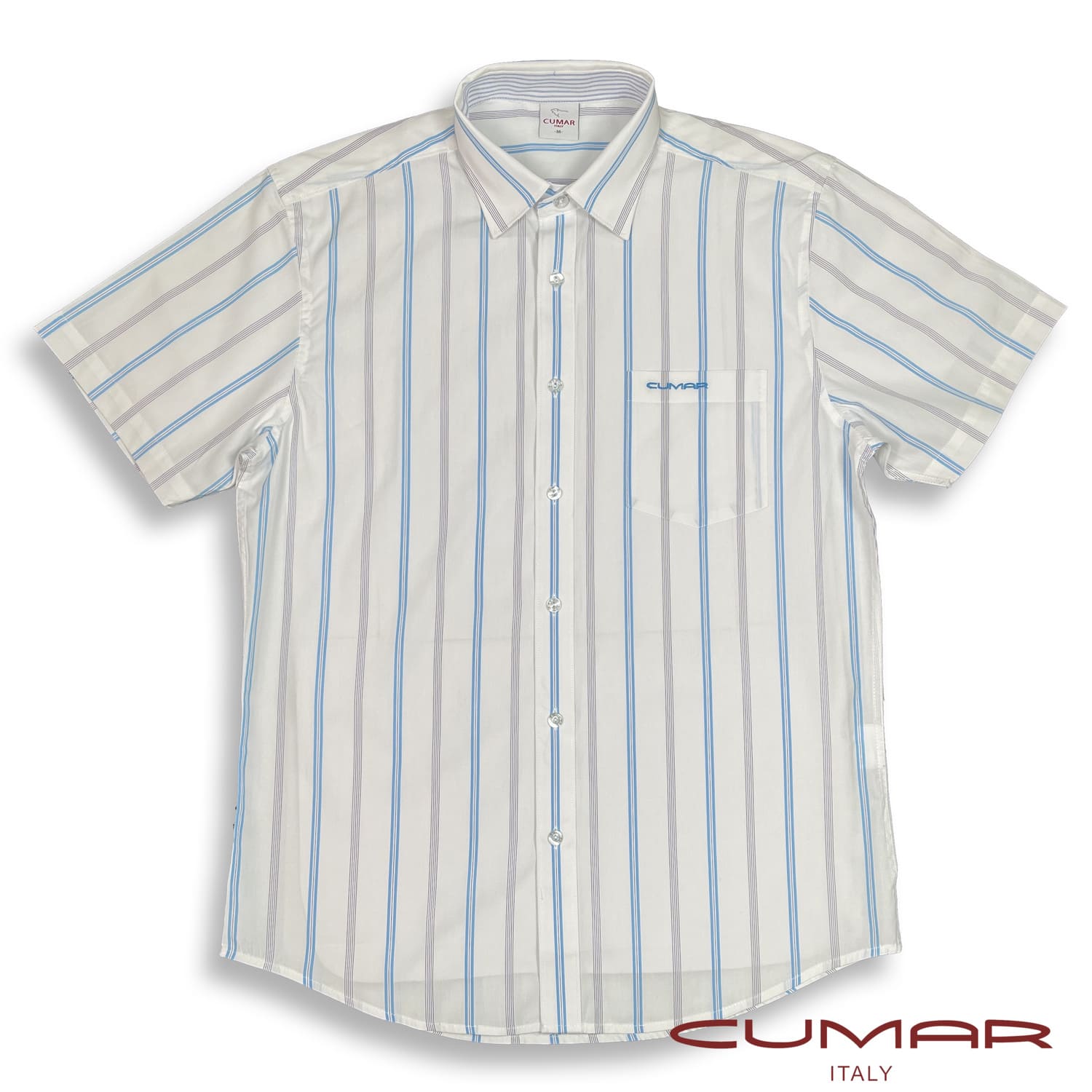 CUMAR 直條紋短袖襯衫/208305