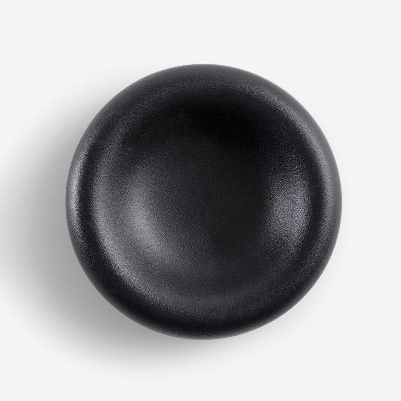 Zen 20.5cm Stone-Shaped Ceramic Plate | Black_2