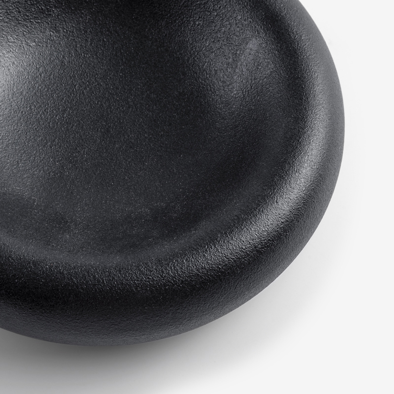 Zen 20.5cm Stone-Shaped Ceramic Plate | Black_3