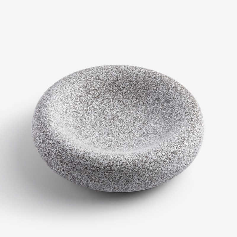 Zen 20.5cm Stone-Shaped Ceramic Plate | Gray_0