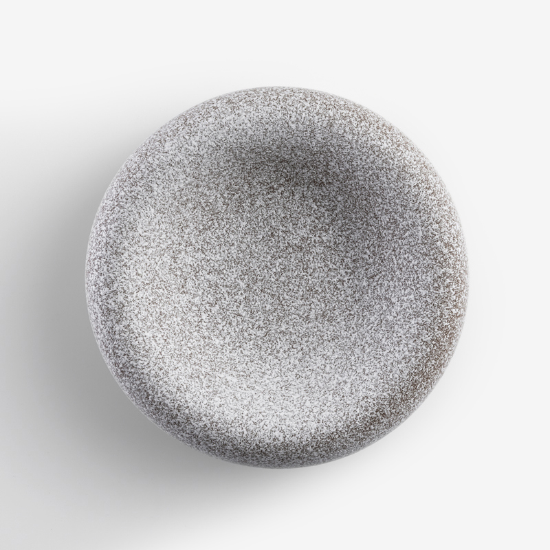 Zen 20.5cm Stone-Shaped Ceramic Plate | Gray_1