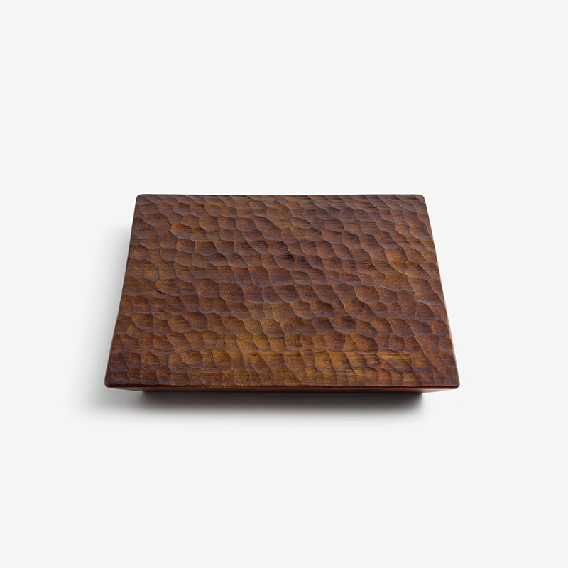 職人 原生木質 20cm 檜木方盤︱刀痕︱單品_1