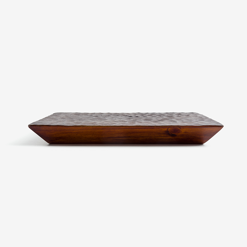 職人 原生木質 20cm 檜木方盤︱刀痕︱單品_2