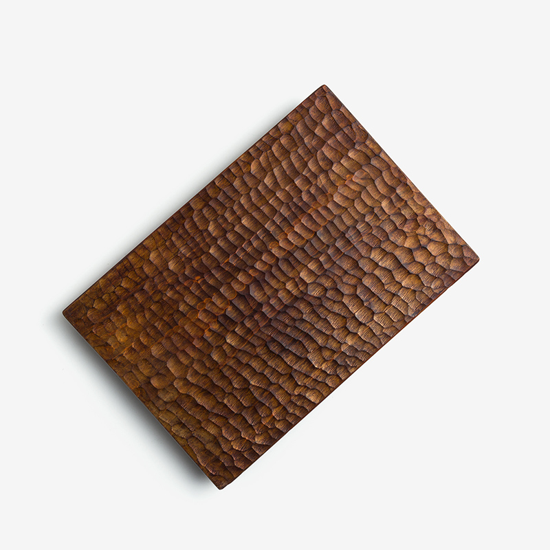 Nature 30cm Cypress Wood Plate | Carved_0