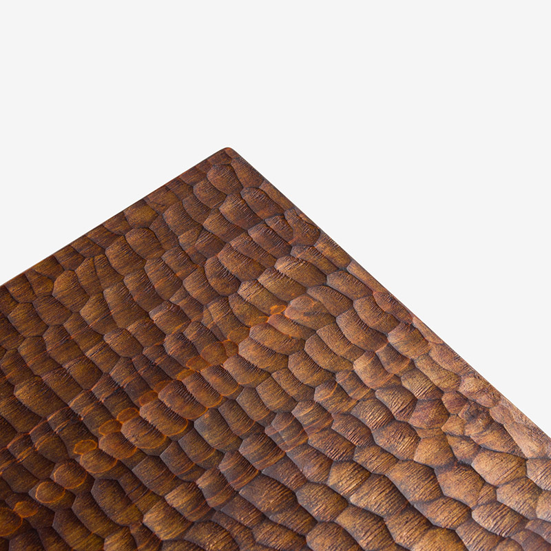 Nature 30cm Cypress Wood Plate | Carved_3