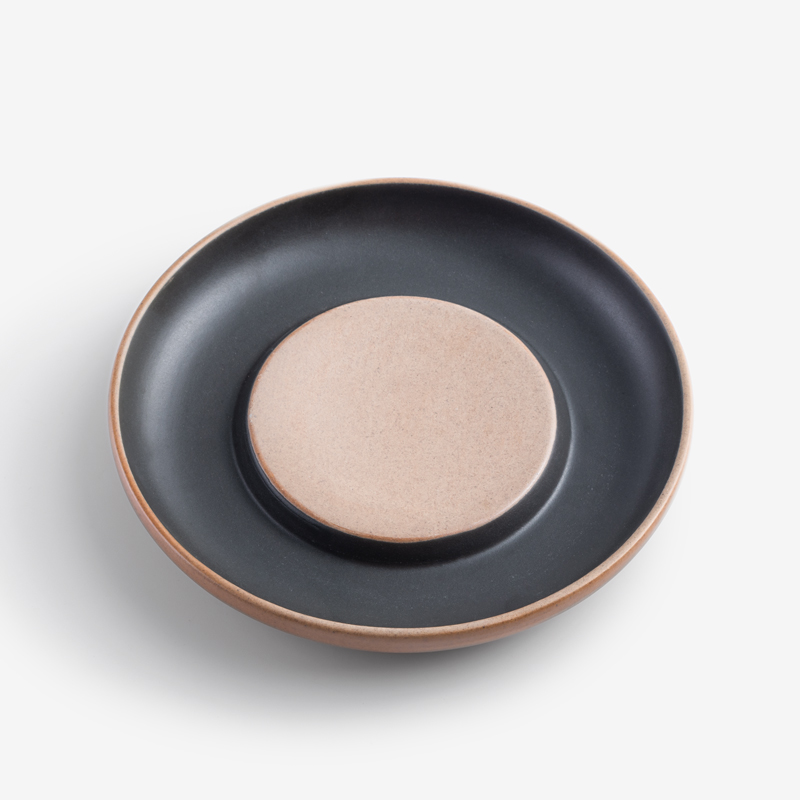 Circle 20cm Ceramic Plate | Gray_0