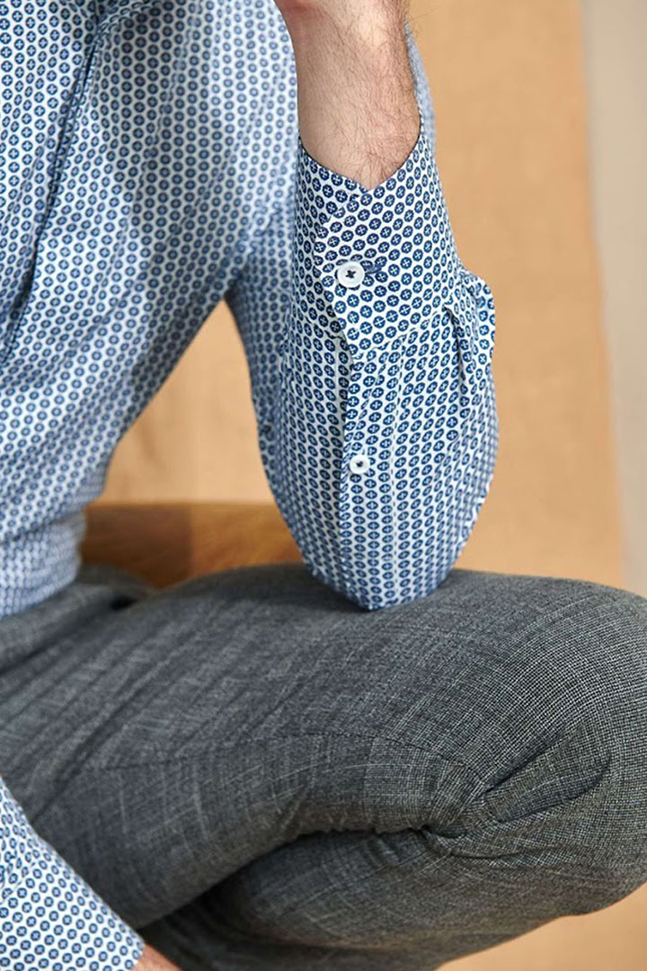 SST&C Gray and Black Slim Fit Discounted Casual Trousers | 1212104004  (Outlet)_5