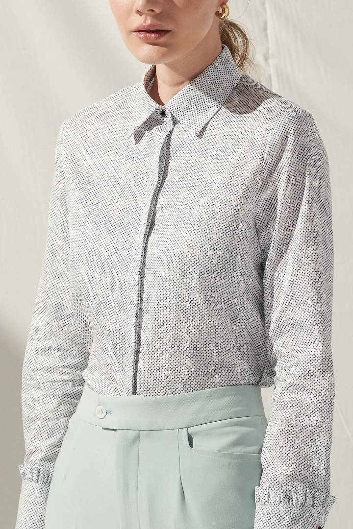 SST&C Women'S Cuffed Printed Shirt | 7562104003  (Outlet)_5