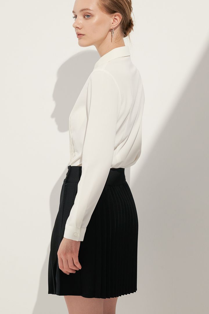 SST&C Women'S Pleated Skirt With Open Button Design | 7462105004  (Outlet)_3