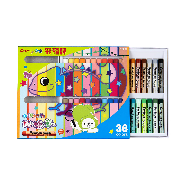 Pentel 飛龍牌 PHN9 變色龍 粉蠟筆36色_0