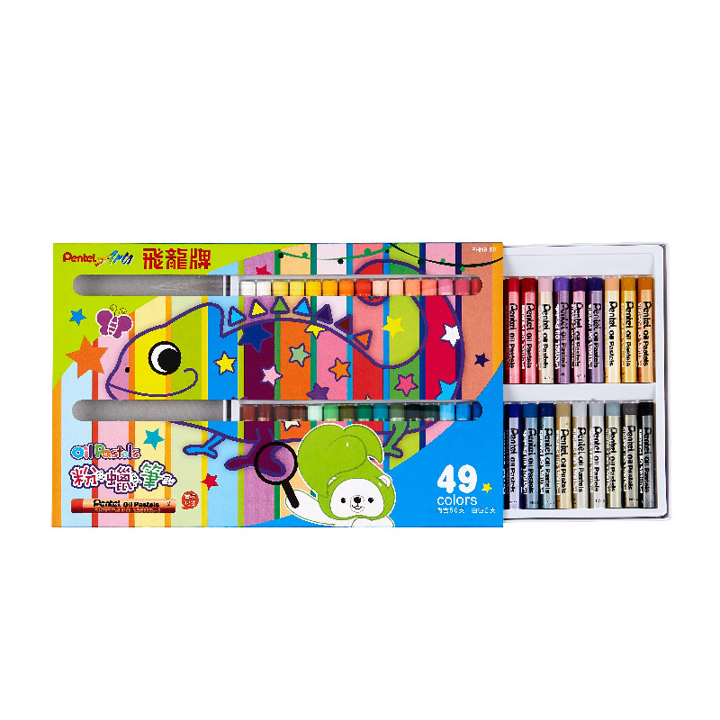 Pentel 飛龍牌 PHN9 變色龍 粉蠟筆50色_0