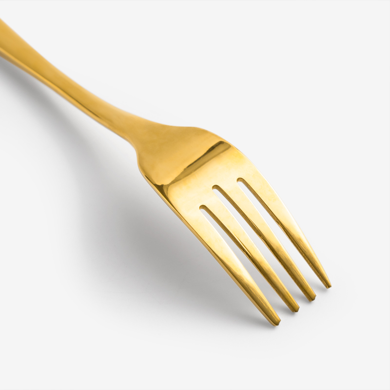 Gold 15.8cm Stainless Steel Dessert Fork_2