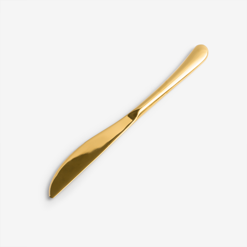 Gold 23cm Stainless Steel Steak Knife_0
