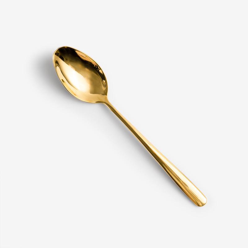 Gold 20.5cm Stainless Steel Dinner Spoon_0