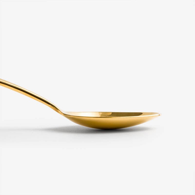 Gold 20.5cm Stainless Steel Dinner Spoon_2