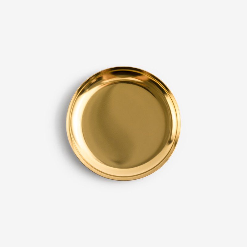 Gold 10cm Stainless Steel Plate_1