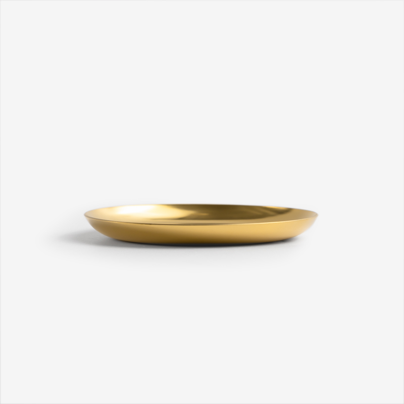 Gold 10cm Stainless Steel Plate_2