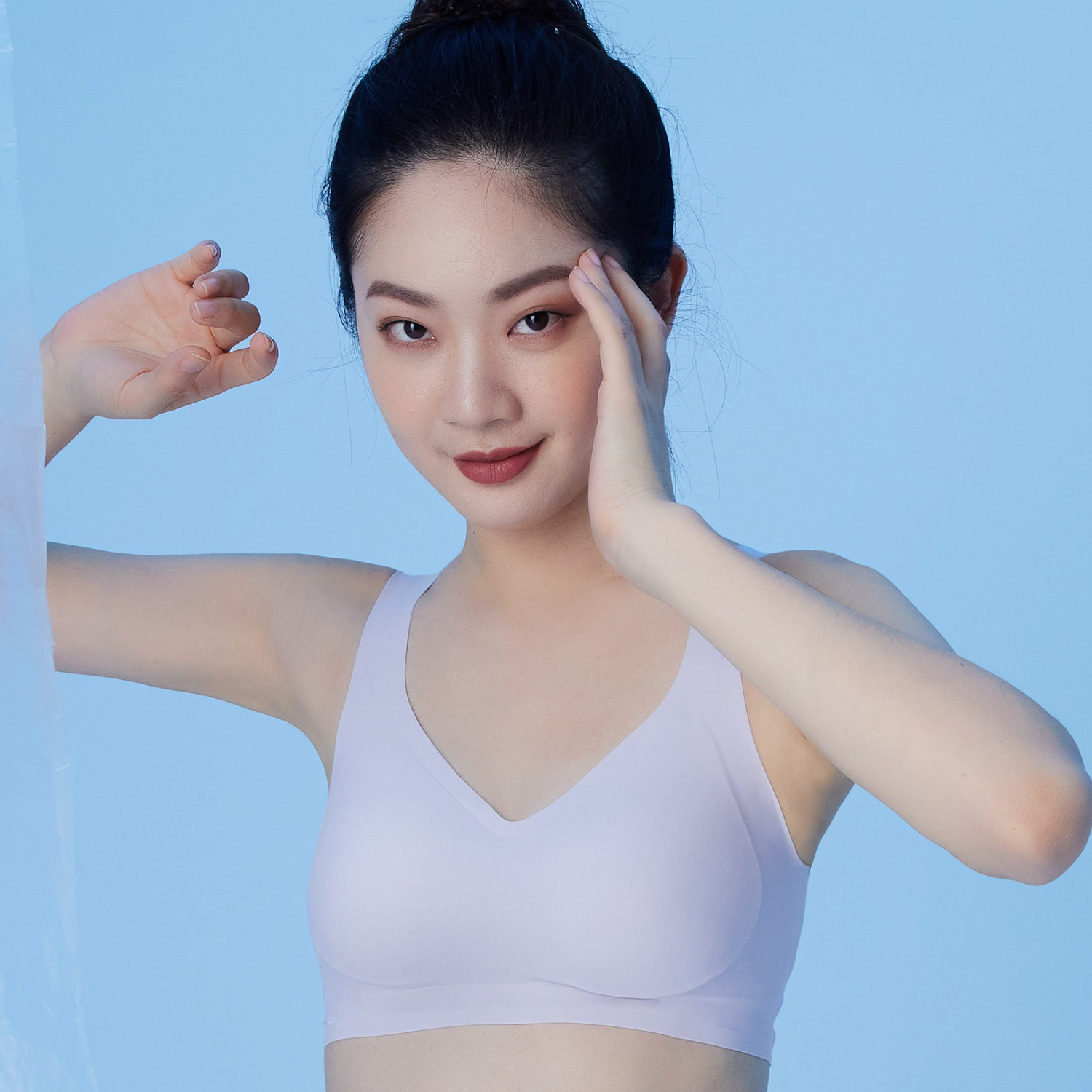 [Banana Pie] IN ZERO無重力V領超薄無痕無鋼圈內衣-藕芋紫_3