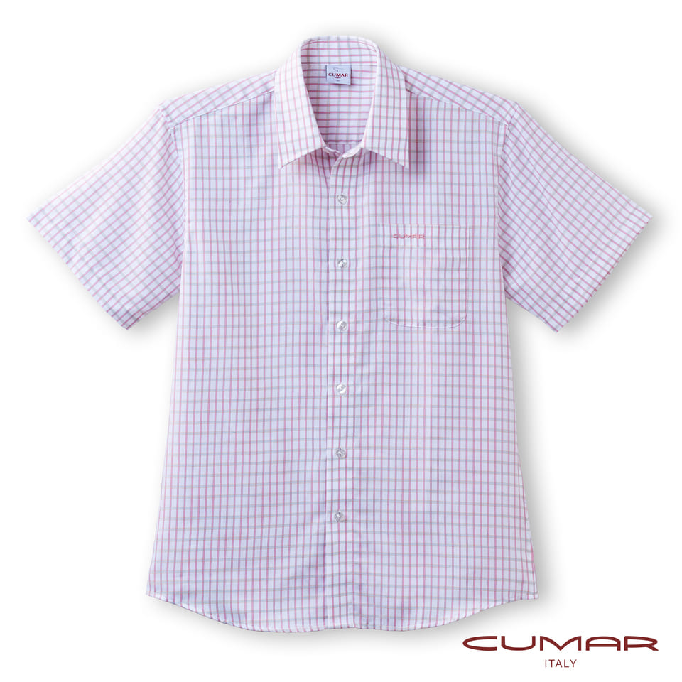 CUMAR 格紋短袖襯衫/218303-16