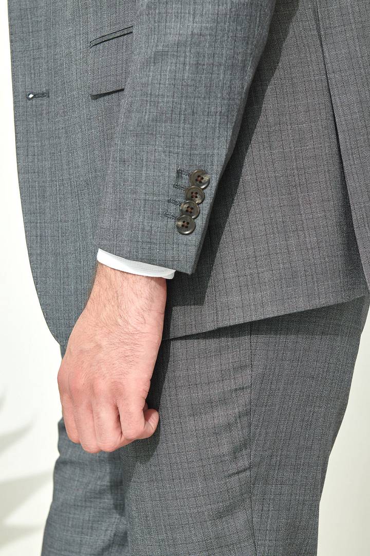 SST&C Gray Check Pattern Slim Fit Suit Jacket | 0112106003  (Outlet)_5