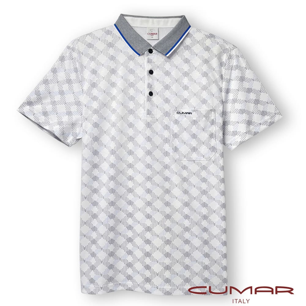 CUMAR 羅紋領印花短袖POLO衫/218251