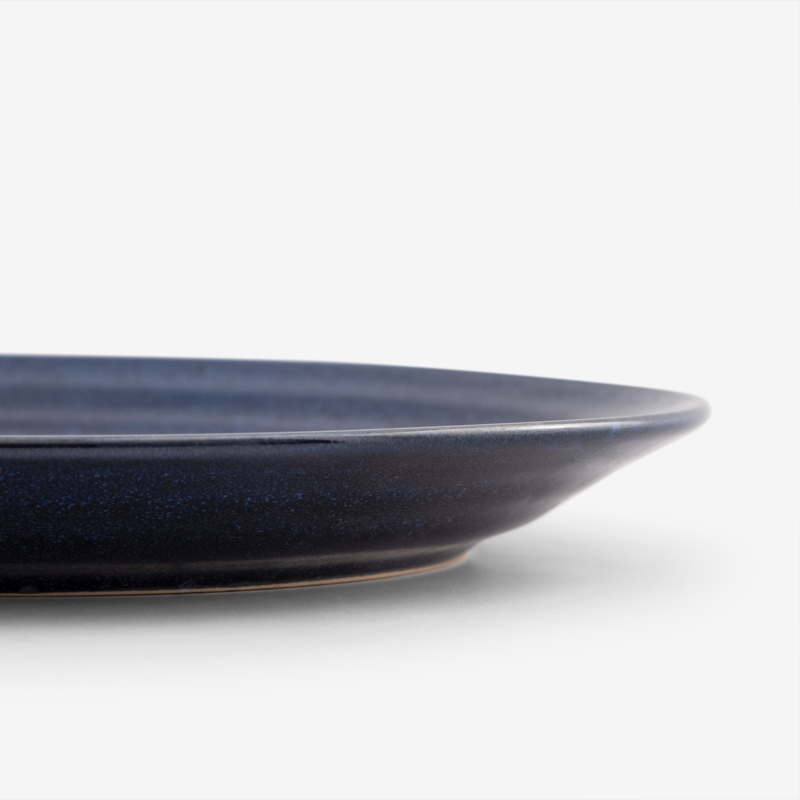 日式 流轉漩渦 22cm 陶瓷圓盤｜湛藍｜單品_3