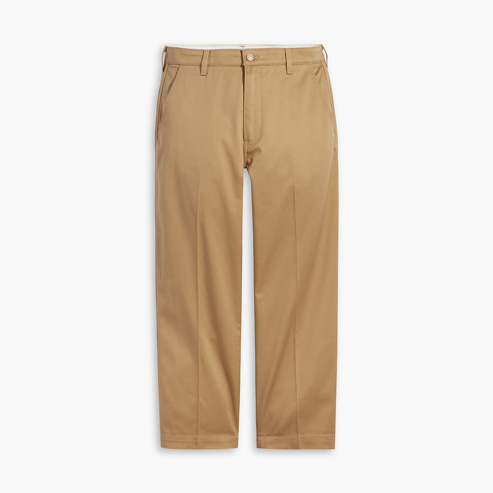 Levis 男款 STA PREST抗皺免熨燙卡其休閒褲 / 寬鬆直筒版型 / 及踝款 / 彈性布料 / 卡其 熱賣單品_1