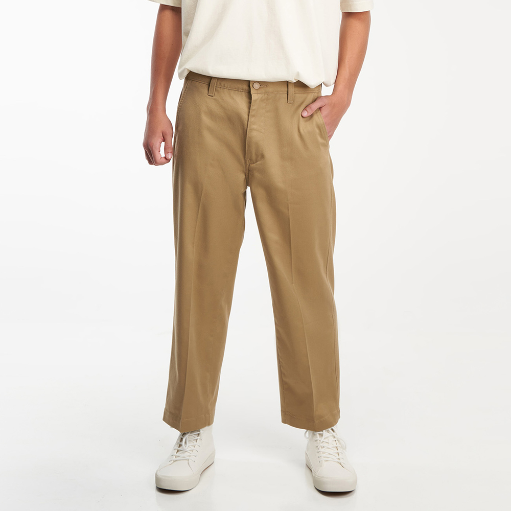 Levis 男款 STA PREST抗皺免熨燙卡其休閒褲 / 寬鬆直筒版型 / 及踝款 / 彈性布料 / 卡其 熱賣單品_2