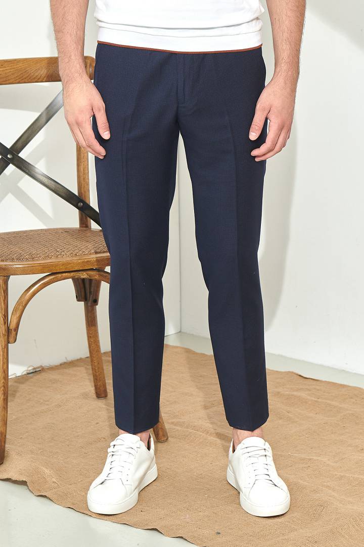 SST&C Navy Blue Polka Dot Tailor Suit Trousers | 0212107002  (Outlet)_3