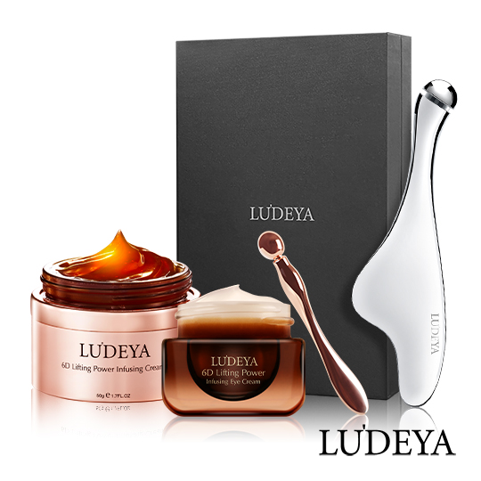 新品限定 (FR小法拉)【LUDEYA】微電流完美提拉組 (琥珀霜+琥珀眼霜+美容儀) (11點熱炒店 推薦)_0