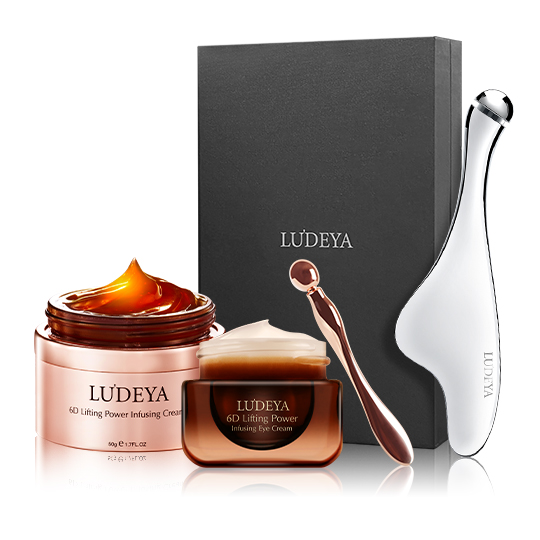 新品限定 (FR小法拉)【LUDEYA】微電流完美提拉組 (琥珀霜+琥珀眼霜+美容儀) (11點熱炒店 推薦)_1