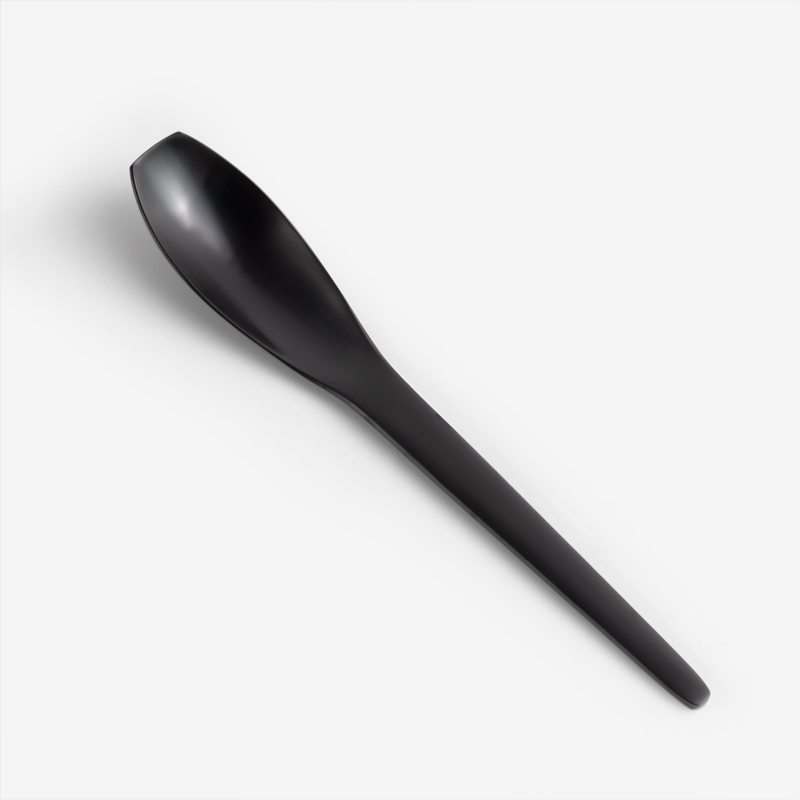 WAGA 簡約幾何 20.5cm 不鏽鋼主餐匙｜黑｜單品_0