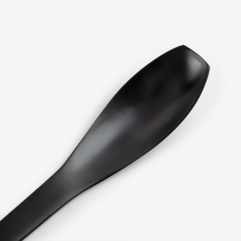 WAGA 簡約幾何 20.5cm 不鏽鋼主餐匙｜黑｜單品_2