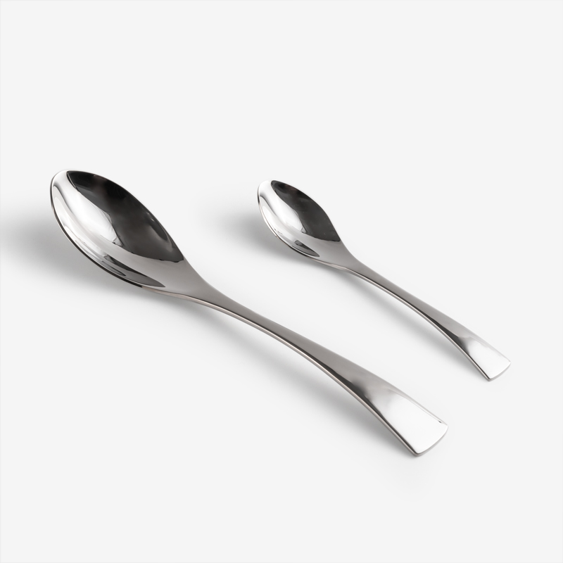 歐式 宮廷流金 15cm 不鏽鋼小匙│亮銀│單品_1