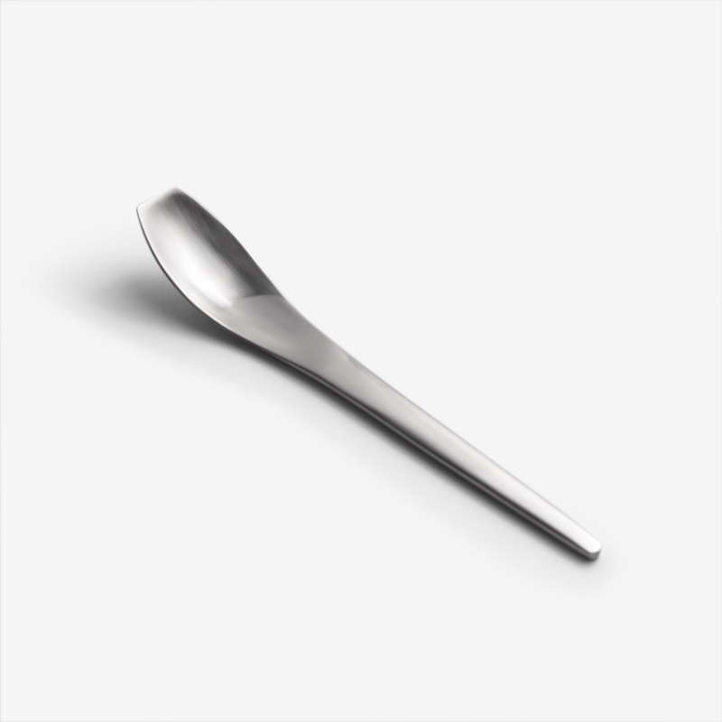 WAGA 簡約幾何 12cm 不鏽鋼甜品匙｜銀｜單品_0