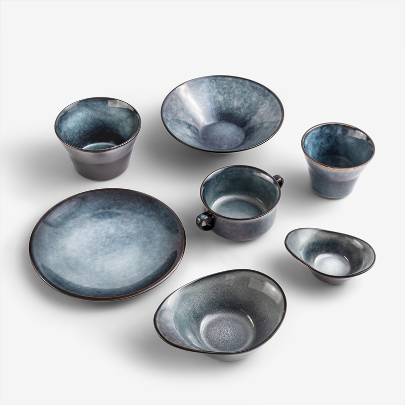 Ice Crack 23cm Ceramic Plate_4