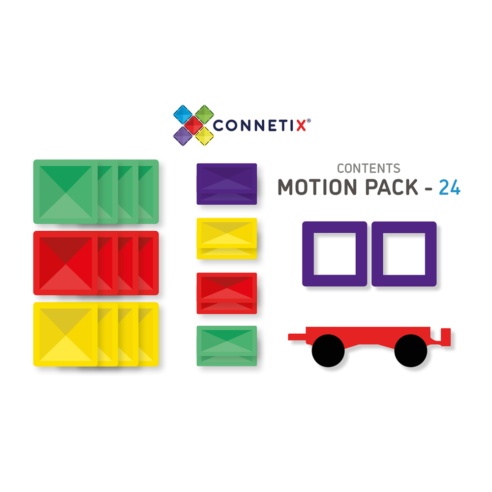 澳洲Connetix彩虹磁力積木-磁力車組(24pc)_1