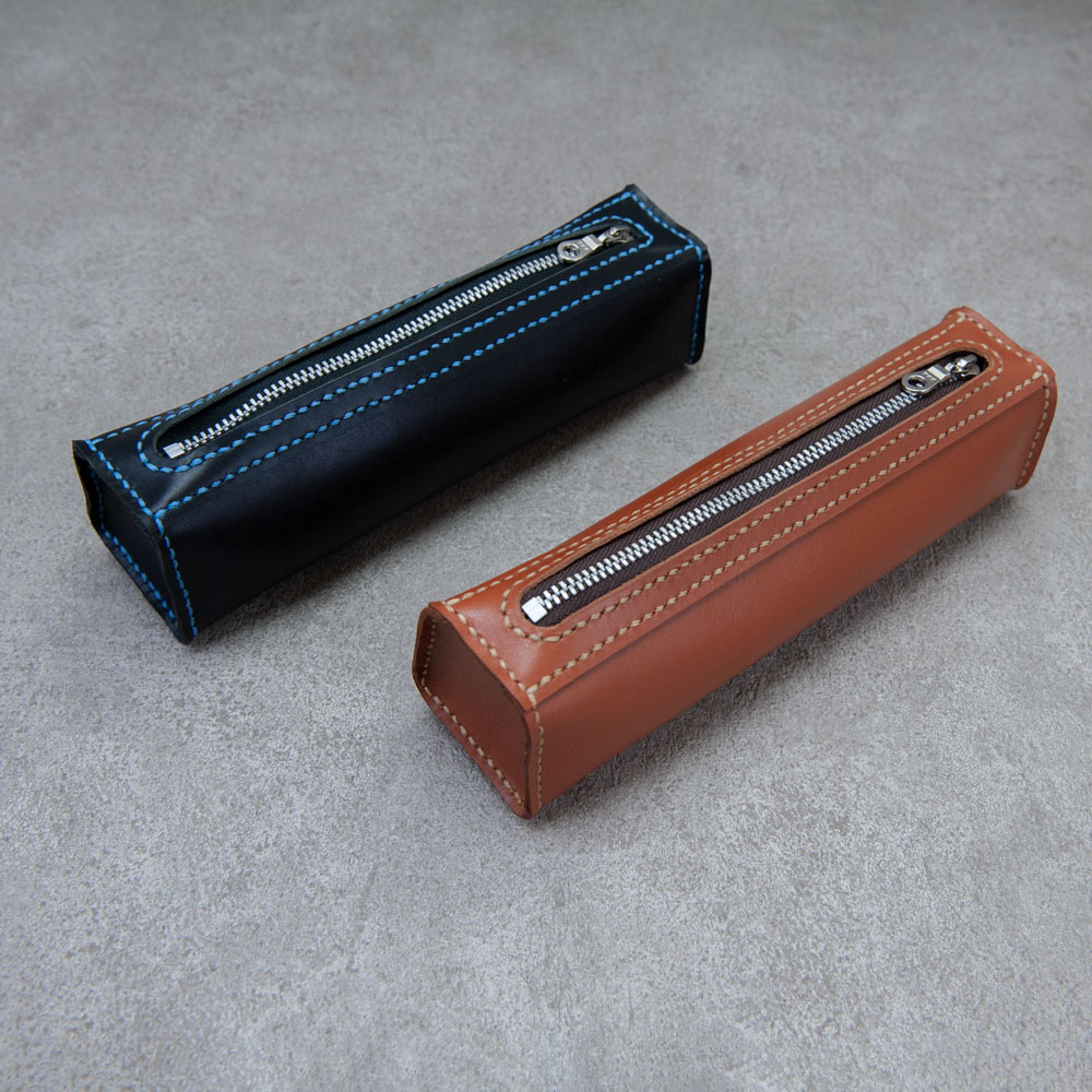 真皮梯型筆袋 鋼筆袋 牛皮皮套 筆盒 開學文具 情人禮物_9