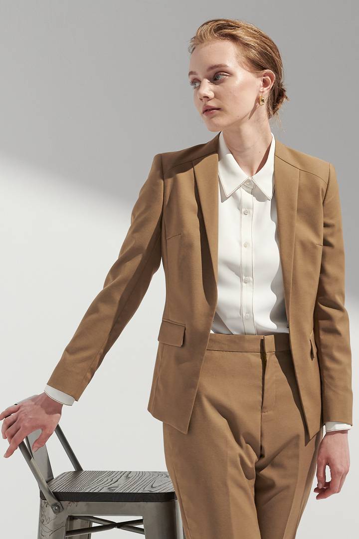 SST&C Women'S Wool Blend Designer Hook-Button Suit Jacket | 7162109007  (Outlet)_1