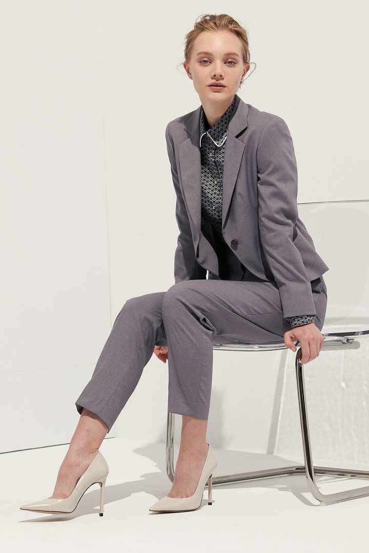 SST&C Women'S Wool Blend Classic Gray Suit Trousers | 7262109002  (Outlet)_0