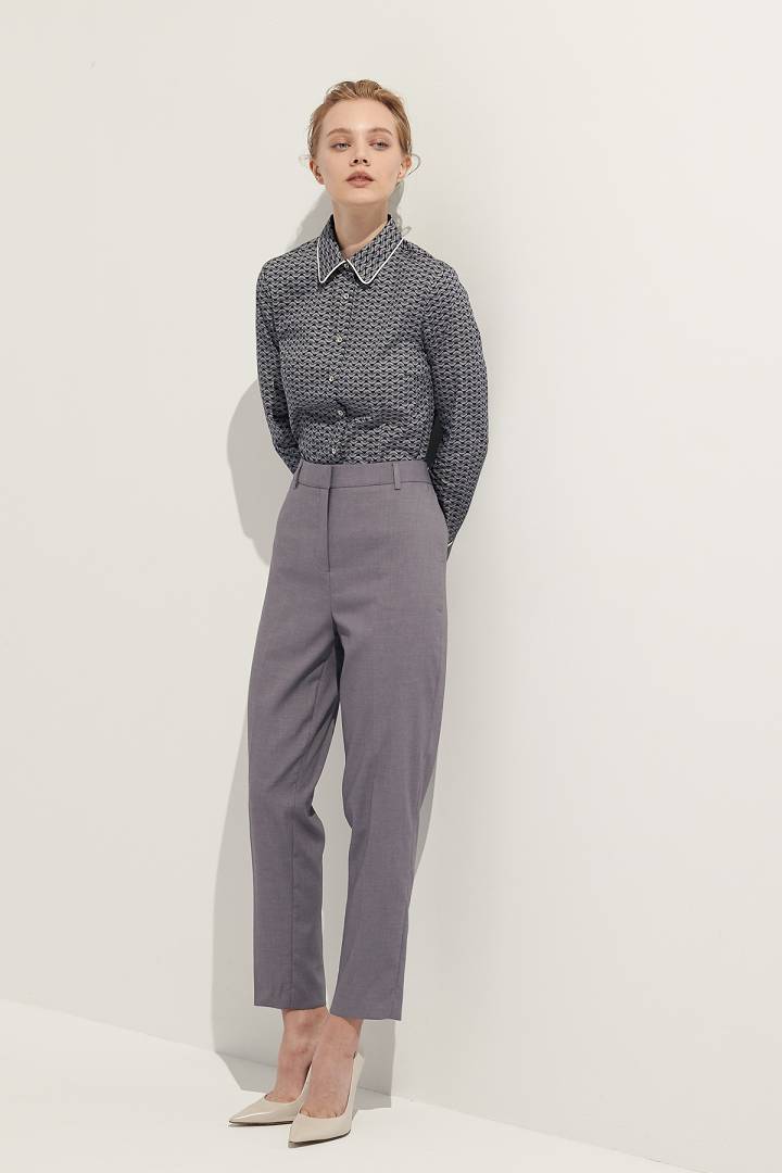 SST&C Women'S Wool Blend Classic Gray Suit Trousers | 7262109002  (Outlet)_1