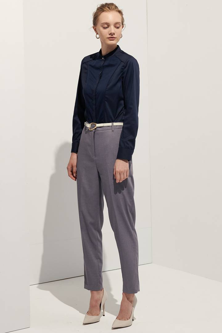 SST&C Women'S Wool Blend Classic Gray Suit Trousers | 7262109002  (Outlet)_2