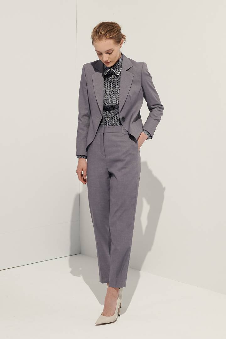 SST&C Women'S Wool Blend Classic Gray Suit Trousers | 7262109002  (Outlet)_4