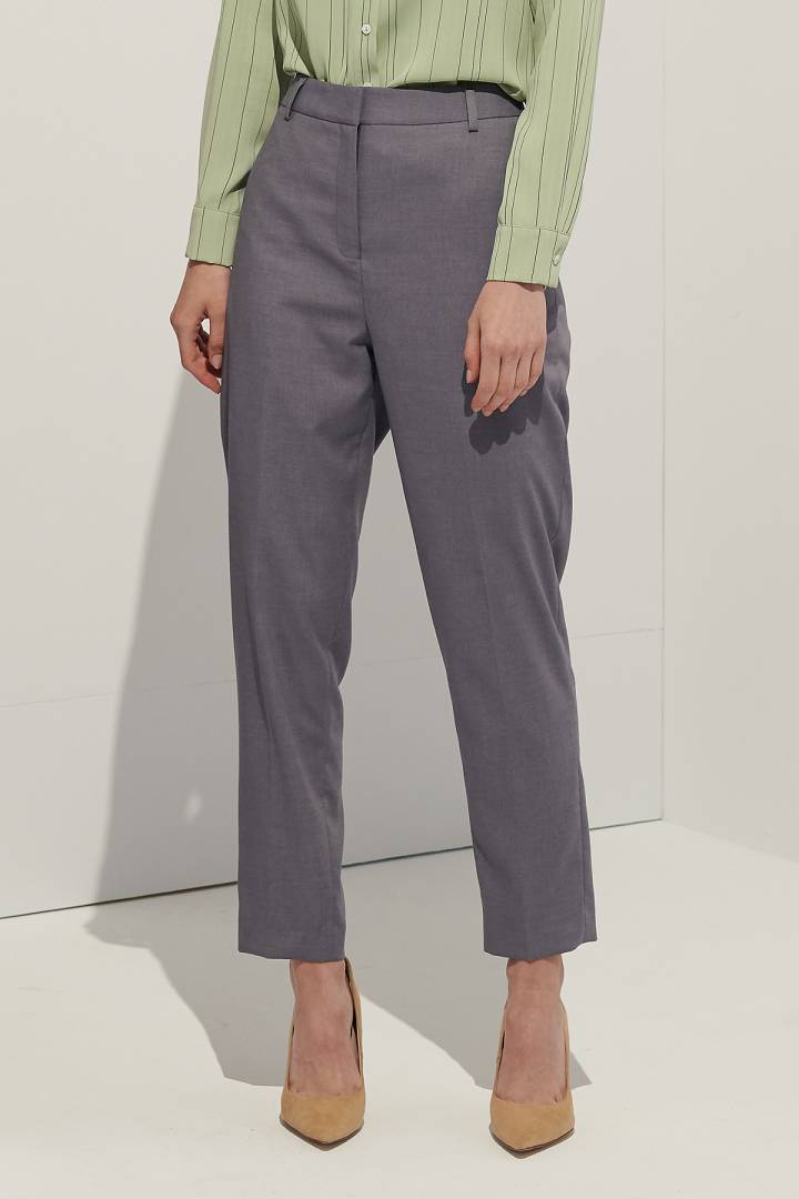 SST&C Women'S Wool Blend Classic Gray Suit Trousers | 7262109002  (Outlet)_5