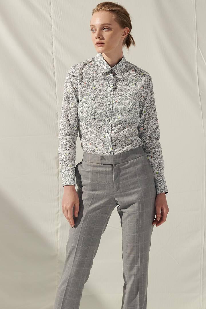 SST&C Women'S Wool Blend Vintage Gray Check Suit Trousers | 7262109005  (Outlet)_2