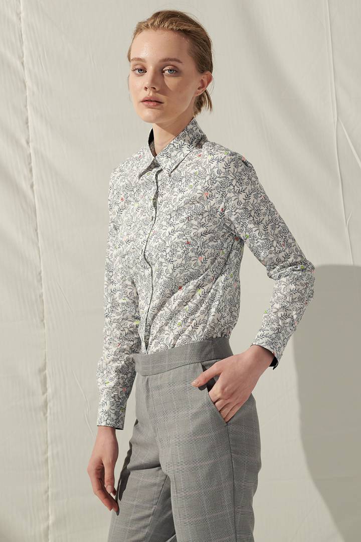 SST&C Women'S Wool Blend Vintage Gray Check Suit Trousers | 7262109005  (Outlet)_3