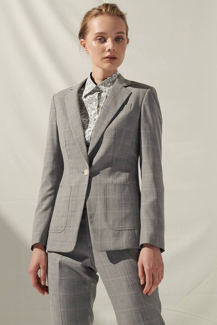 SST&C Women'S Wool Blend Vintage Gray Check Suit Trousers | 7262109005  (Outlet)_5